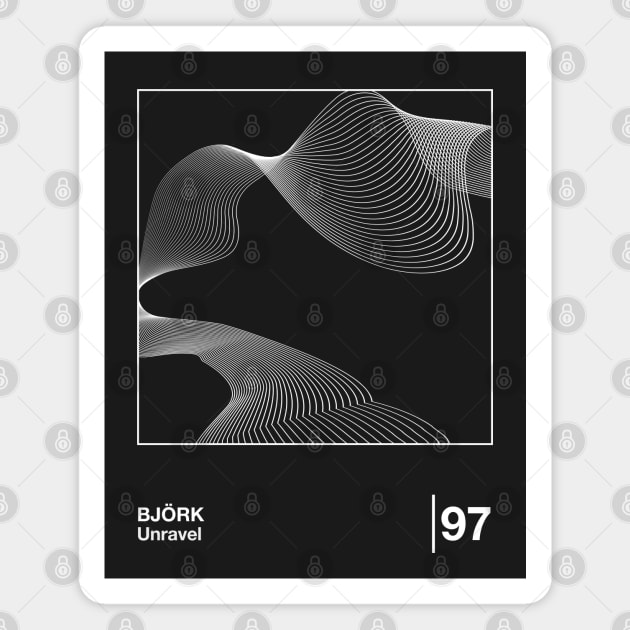 Bjork / Minimalist Style Graphic Design Artwork Magnet by saudade